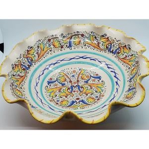 Vintage Moma Ceramiche Artigianali Italy Lavorate a Mano Party Bowl